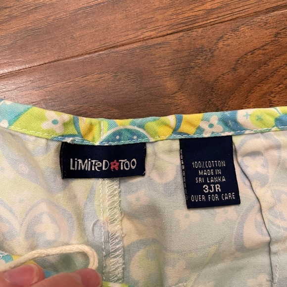 Limited Too Y2K Sparkly Floral Shorts Size 3 - Picture 2 of 5